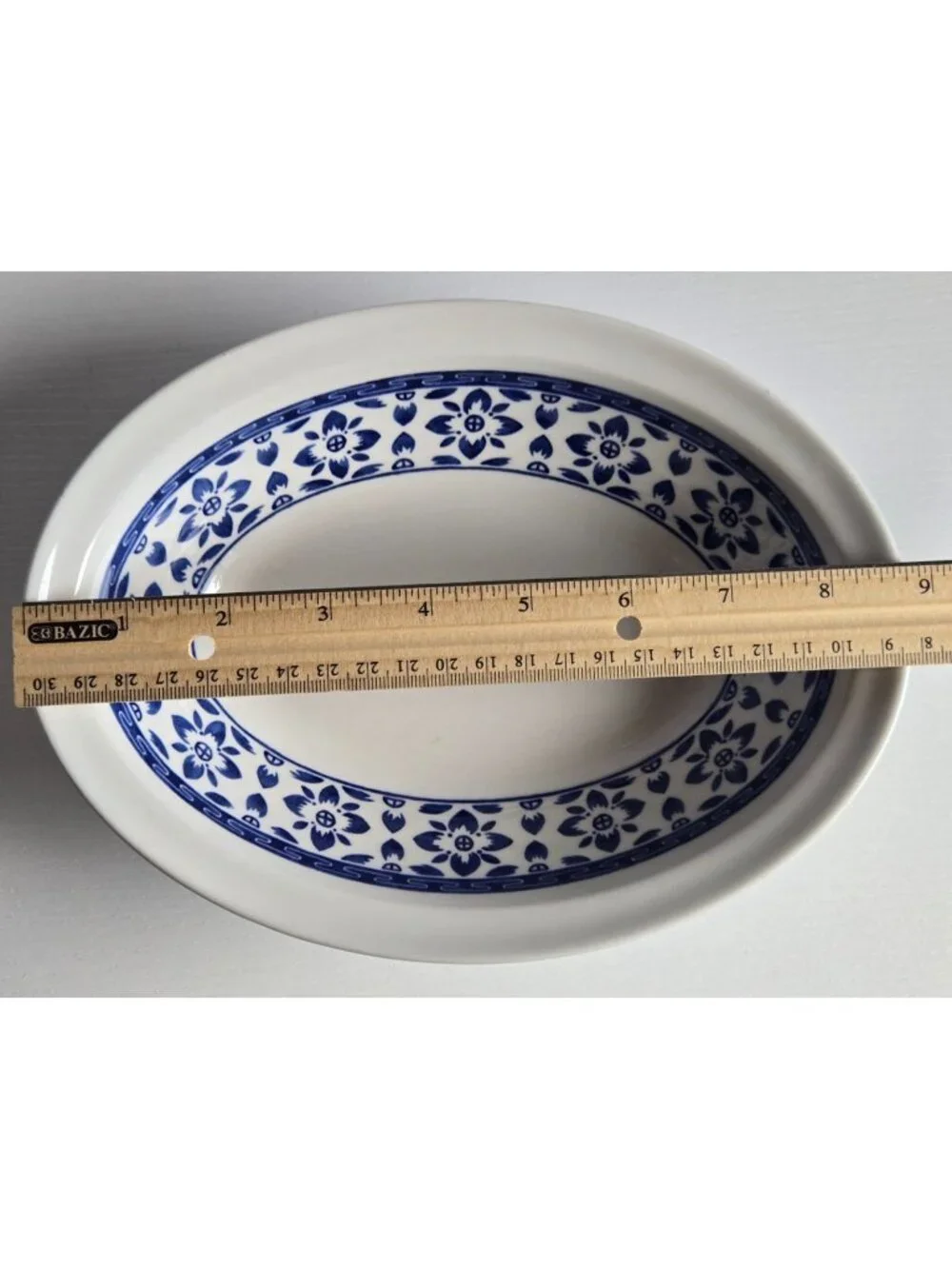 Vintage Johnson Brothers Blue Willow China Oval Serving Bowl 9